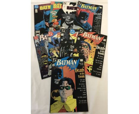 9 vintage Issues of Batman comic books by DC Comics. 80s. Includes: "A Death In The Family" #1, #2 &amp; #3, Issues #301, #40