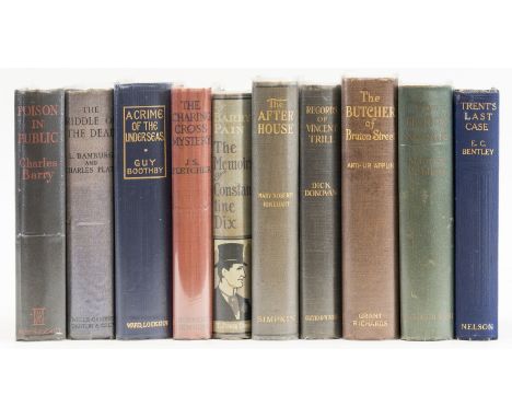 Bentley (E. C.) Trent's Last Case, colour frontispiece, [1913] § Pain (Barry) The Memoirs of Constantine Dix, foxing, spine a