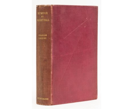 Greene (Graham) Rumour at Nightfall, first edition, a few scattered spots, upper joint starting, original cloth, spine faded,