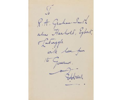 Wren (Percival Christopher) Beau Sabreur, signed presentation inscription from the author, photographic portrait of the autho