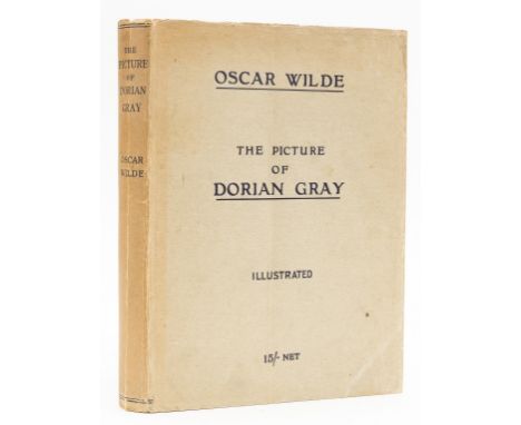 Wilde (Oscar) The Picture of Dorian Gray, first illustrated edition, publisher's note in red tipped in at front, wood-engrave