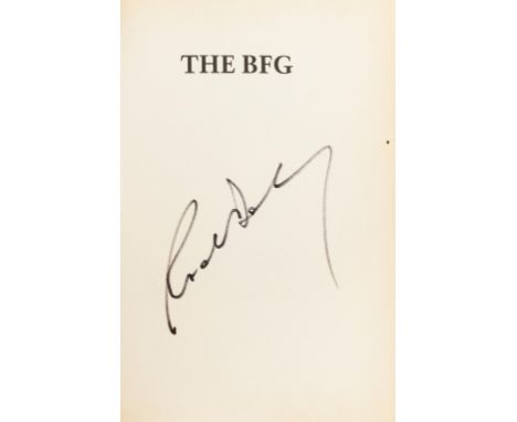 Dahl (Roald) The BFG, reprint, signed by the author on half-title, illustrations by Quentin Blake, light marginal toning, occ