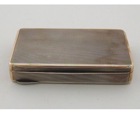 A silver box with engine turned finish, German 925 assay marks. 11x7x2cm. wt. 164gm. 