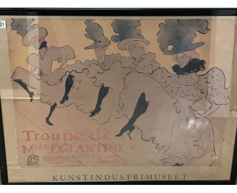 A framed print of dancing ladies - Troupe de Mlle 'Eclantine