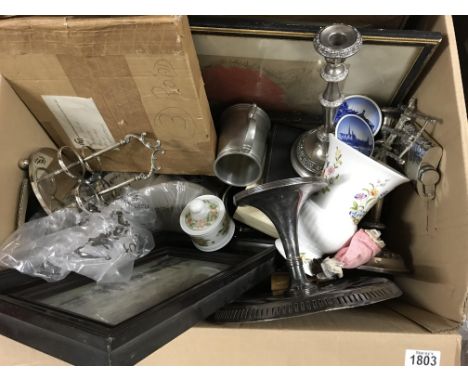 An assortment of pictures, silver plate and China etc - NO RESERVE