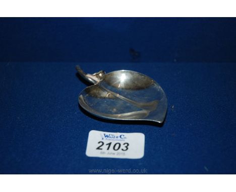 A Silver Tiffany & Co. leaf shape trinket Dish
