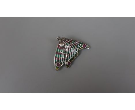 Silver enamel fairy brooch/pendentÿ 