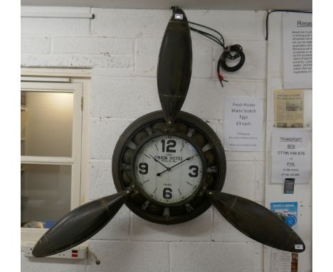 Large aviation themed wall clock 