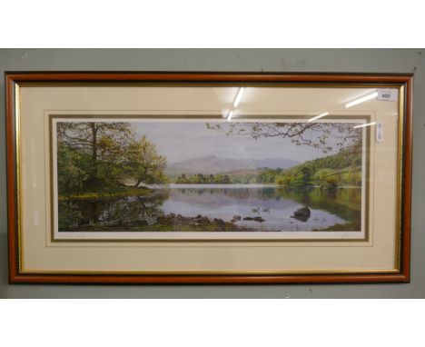 Signed print Rydal Water by K Melling 