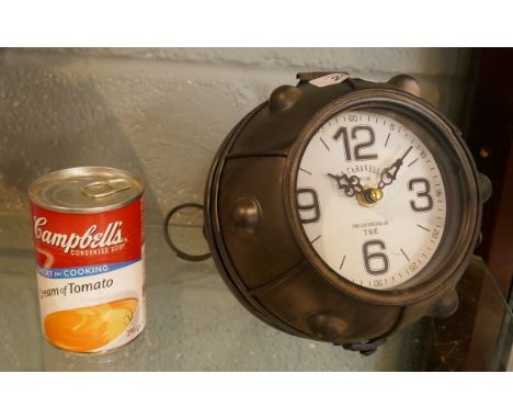 Grenade themed mantle clock 