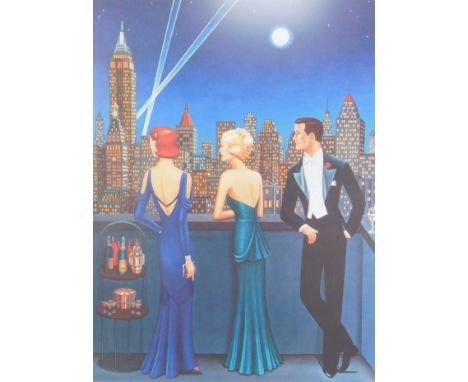 Tracy Dennison (American, 21stC). City Lights, lithograph, limited edition 376/400, signed, with certificate, 71cm x 52.5cm.