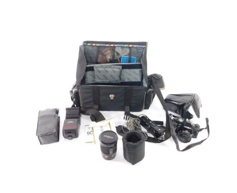 A Minolta 9000AF camera, Program 4000AF flash, zoom lens, carry case and accessories.We have specific instructions from the v