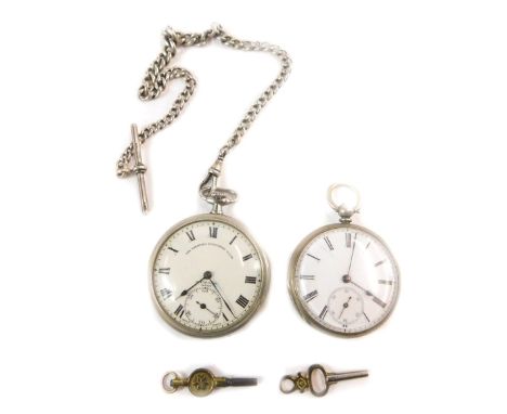 A Sheffield Goldsmith Company Ltd gentleman's pocket watch, open faced, key less wind, enamel dial bearing Roman numerals, su