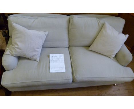 A good quality three seater sofa, upholstered in a contemporary grey material, originally produced from Sofa.com for the sum 