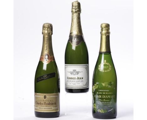 GEORGE JEAN SEMI-SECO
Spanish Sparkling Wine, Sant Sadurni d'Anoia. 75cl, 9.5% volume.
BLANC DES BLANCS CLAIR DIAMANT BRUT
Fr