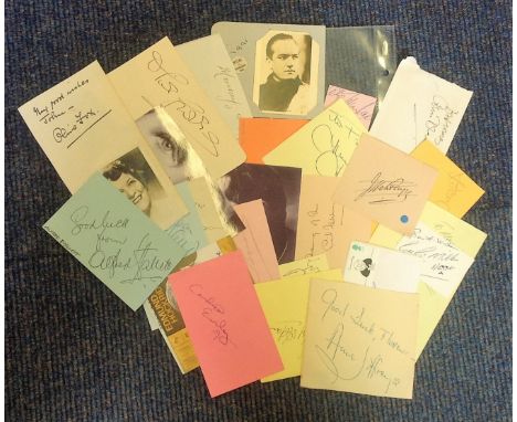Vintage signature piece collection. 25+ included. Various sizes. Some of names included are James Franciscus, Chris Rock, Tim