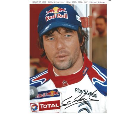Sebastian Loeb 12 x 8 World Rally Champion Motor Racing portrait photo. Good Condition. All signed pieces come with a Certifi
