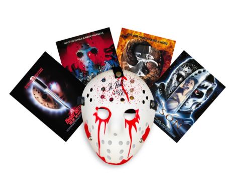 Kane Hodder Friday 13th hand signed Jason Voorhees mask. Hand Signed by Kane Hodder, who played Jason Voorhees in 4 of the Fr