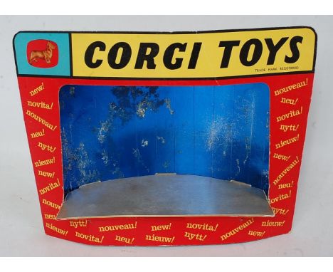 An original Corgi Toys point of sale all-card advertising display theatre, used to display up &amp; coming new Corgi toys mod