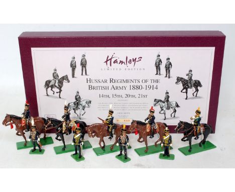 A Britains modern release Hamleys limited edition No. 00318 Hussars Regiment of the British Army 1880-1914 box set, together 