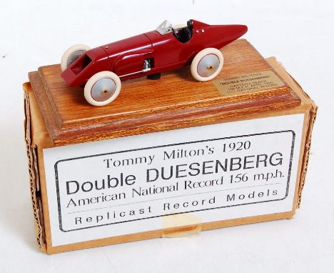 A Replicast Record Models of the UK 1/43 scale factory built 1920 Double Duesenberg as driven by Tommy Milton, in the origina