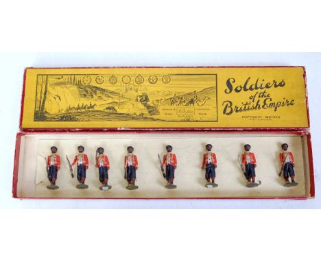 A Britains No. 67 First Issue Madras Native Infantry, circa 1900 examples with very early oval bases, sold in original replac