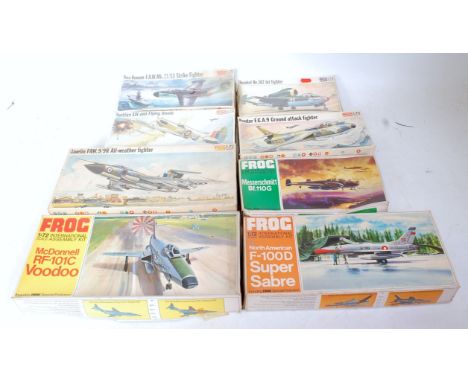 Eight various boxed Frog 1/72 scale plastic kits, all appear as issued (unstarted), examples to include a Sea Venom, FAW Mk21