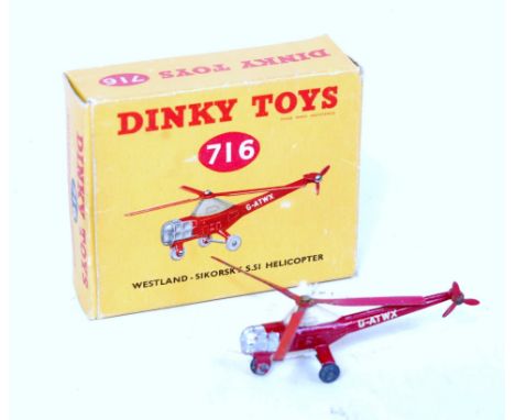 Dinky Toys, 716, Westland Sikorsky S.51 Helicopter, in the original all card box (VGNM-BVG)