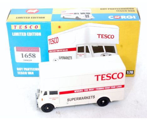 A Corgi Toys 1/76 scale limited edition Tesco Guy Pantechnicon van, in the original box with certificate