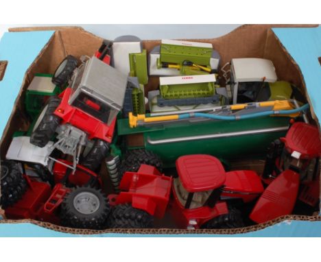 Seven various 1/32 and 1/50 scale loose farming and farm implement diecasts to include Gama, Universal Hobbies, Ertl and vari