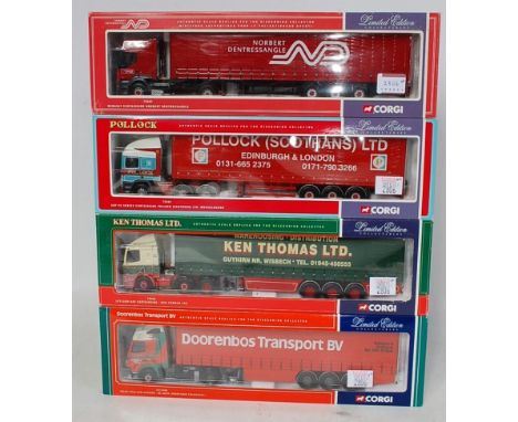 A Corgi Toys 1/50 scale boxed road haulage diecast group, four boxed examples to include Ref. Nos. CC12408, 75603, 75205, and