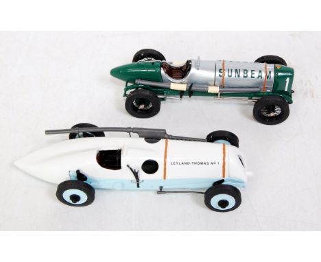 A Milestone Miniatures of Cornwall 1/43 scale whitemetal factory built Brooklands record car group to include a MBC8 Sunbeam 