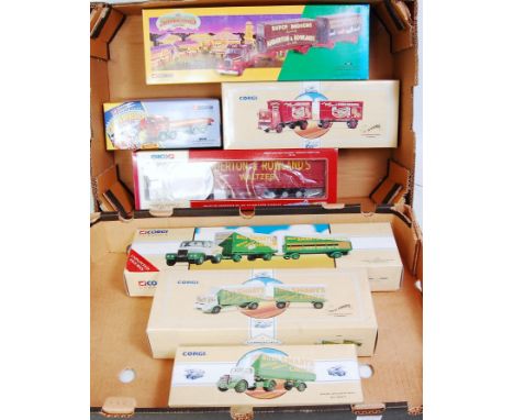 Seven various boxed modern release circus related diecasts by Corgi, examples to include Chipperfields Circus, Billy Smarts C