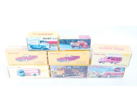 Eight various boxed as issued Dinky Toys Atlas edition diecasts, to include Ford Thunderbird, Studebaker farm wagon, Citroen 