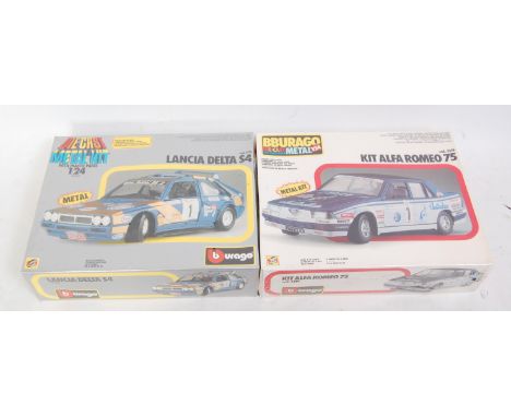 Burago 1.24/25 scale, Diecast Metal kits, Prepainted inc Colour transfers, 5119 Alfa Romeo 75 4dr 'Australian' Pescari Rally 