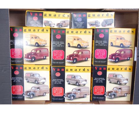 14 various boxed Vanguards 1/43 scale limited edition twin packs to include Whitbread Service vans of the 1950s and 60s box s