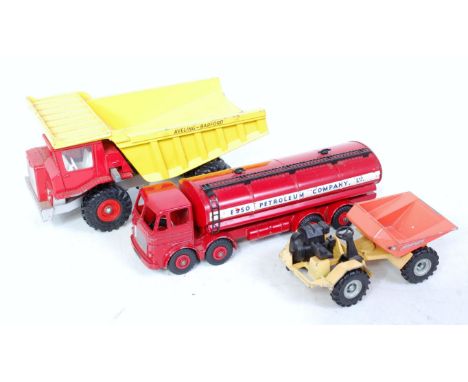 3 various loose Dinky Toy Commercial vehicles to include Leyland Octopus Esso Tanker, and 2 others