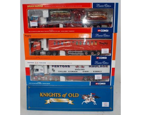 A Corgi Toys 1/50 scale boxed road haulage diecast group, four boxed examples to include Ref. Nos. CC11910, CC13503, CC12918,