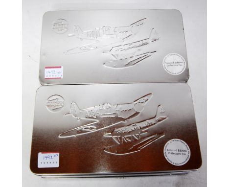 An Airfix 1/72 scale limited edition collectors tin plastic kit group, two examples both identical to include Supermarine S6B