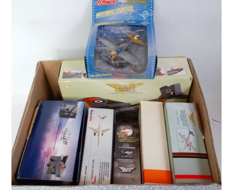 Eight various boxed mixed scale Corgi, Schuco, and Starjets, mixed boxed diecast aircraft, examples to include Corgi Aviation