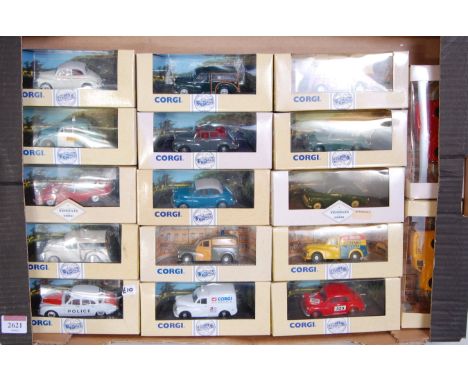 17 various boxed Corgi vintage vehicle diecasts mixed examples to include both saloons and commercial vehicles, ie. Corgi Cla