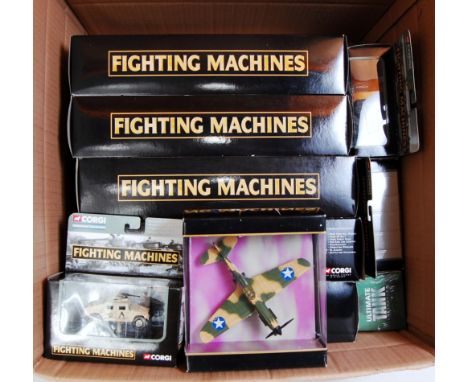 A Corgi Fighting Machines &amp; Maisto, an Ultimate Tank Collection, boxed and carded military diecast and aircraft group, ex