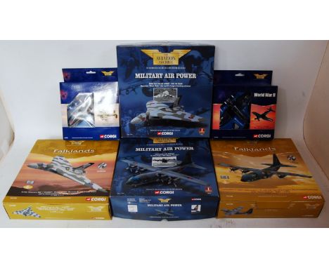 Six various boxes as issued Corgi Aviation Archive mixed scale diecast aircraft to include Ref. Nos. AA30201, AA33004, 48301,