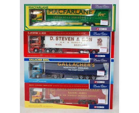 A Corgi Toys 1/50 scale boxed road haulage diecast group, four examples to include Ref. Nos. 75604, 75602, 76603, and 75803, 