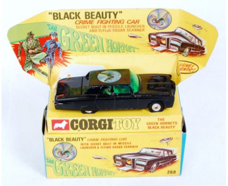 A Corgi Toys No. 268 The Green Hornets Black Beauty comprising black body with spun hubs and hornet transfer to roof, sold in