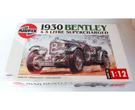 An Airfix 1/12 scale series 20 plastic kit for a 1930 Bentley 4.5L Supercharged racing car, appears as issued, in original bo