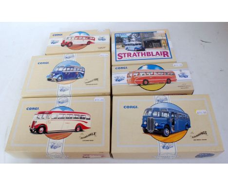 One box containing a quantity of modern release public transport diecast to include Corgi, examples to include a Corgi Classi