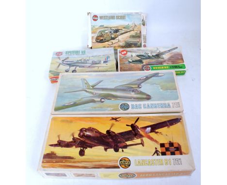 Ten various boxed Airfix 1/72 scale plastic kits to include Lancaster B1, BAC Canberra, Western Scale and various others