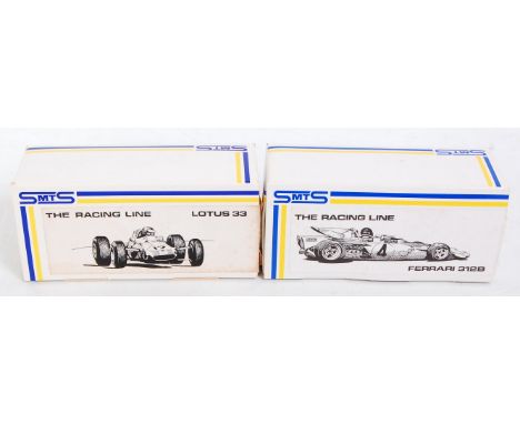 An SMTS 1/43 scale factory built racing car group, to include The Racing Line Ferrari 312B, and The Racing Line Lotus 33, bot