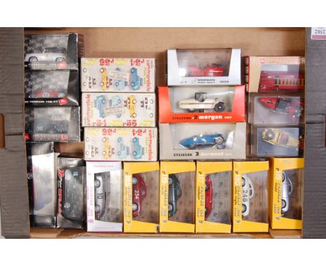 20 various boxed 1/43 scale diecasts to include Brumm, and Brumm Oro, examples to include AR2 Morgan cycle car, a Porsche 356